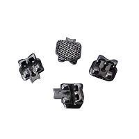 Metal orthodontic bracket aestheticceramicself-locking