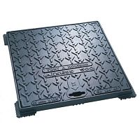 Cast iron manhole cover AKSESS / PARXESSsquarewith built-in lid
