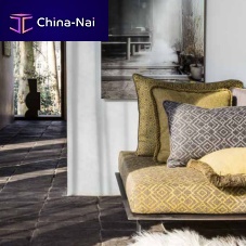 Upholstery fabric SHINTO geometric patternbrownsand