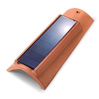PV roof tile ROSSOclayredsmooth