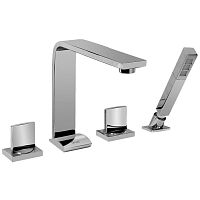 Double-handle shower mixer tap E-3651-C14Bfor bathtubdeck mountedchromed metal