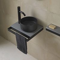Countertop washbasin SHUI COMFORT - CEMENTOceramicwithout holewithout overflow