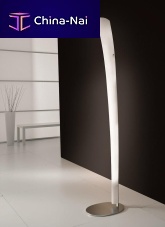 Floor-standing lamp CALLAbrushed stainless steelglasscontemporary