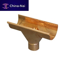 Copper roof gutter semicircular