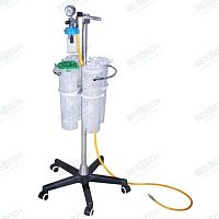 Pneumatic surgical suction pump BT-71-2XYon casters