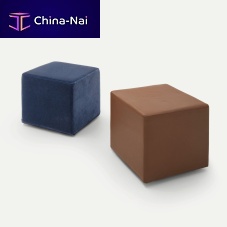 Contemporary pouf CUBO fabricleathersynthetic leather