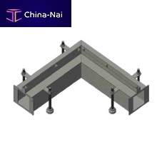 Metal drainage channel graycornerflat
