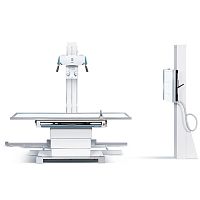 Height-adjustable X-ray table moviplan 800with tube standwith bucky