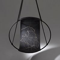 Contemporary hanging chair SLING FACE OF AFRICAoutdoorindoorleather