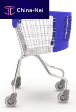 Plastic trolley 778401servicebasketwith swivel casters