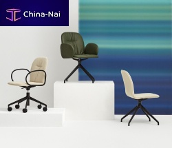 Contemporary chair LOOPindoorfabricaluminum base