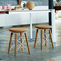 Contemporary stool DAYBYDAY : JACKJRoakcorkpainted steel base