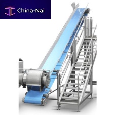 Belt conveyor inclinedfoodfor the food industry