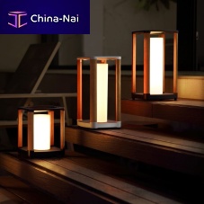 Contemporary lantern AURORAmetalteakLED