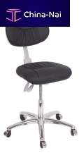Dental stool PREMIUMheight-adjustablewith backreston casters