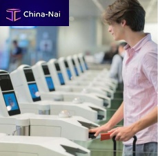 Airport border e-gate with passport readerwith fingerprint readerwith facial recognition