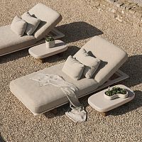 Contemporary sun lounger Milosfabricpolyurethaneadjustable backrest