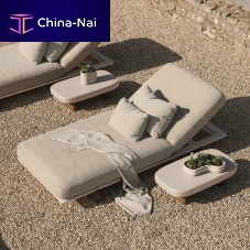 Contemporary sun lounger Milosfabricpolyurethaneadjustable backrest