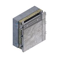Facade fastening system VECO-2000aluminumfor natural stone facadeconcealed