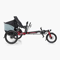 Crank-propelled recumbent trike LEPUSelectricadultfolding