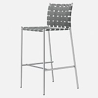 Contemporary bar chair TAGLIATELLE / 718_Ooutdoorin synthetic fabricstainless steel base