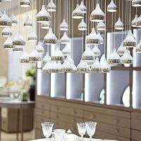 Contemporary chandelier HLNEporcelain