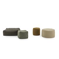 Contemporary pouf softwoollinencotton