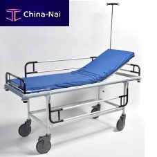 Transport stretcher trolley manual2-sectionwith IV pole