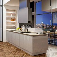 Contemporary kitchen B50laminateislandhandleless