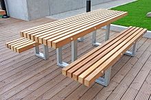 Contemporary dining table TORDwoodengalvanised steelrectangular