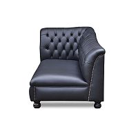 Chesterfield chaise longue QUEENleatherbeech1-person