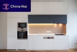 Contemporary kitchen ELEGANT AND TIMELESSoakwith integrated handlewhite