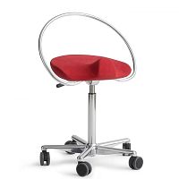 Dental stool InChargeheight-adjustableon castersblack