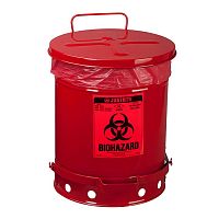 Galvanised steel waste container 05930Rfor medical wastefor hazardous wasteround lid