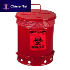 Galvanised steel waste container 05930Rfor medical wastefor hazardous wasteround lid