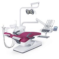 Dental unit with hydraulic chair with delivery systemwith light
