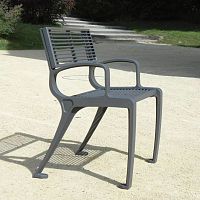 Contemporary garden chair BASICoutdoorsteelcast iron base