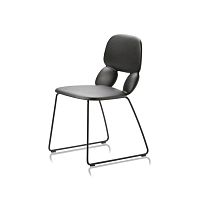 Contemporary chair NUBE SLindoorpolyurethanemetal base
