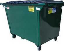 Recycling dumpster 2YD Rear Load Veolia Green