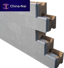 Wood fiber concrete formwork block HI (HAUTE ISOLATION)for wallinsulatingincombustible