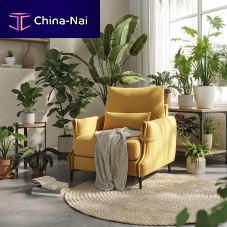 Contemporary armchair Daisypolyesterwooden4-legged