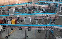 Pneumatic conveyor inclinedhandlingfor plastic bottles