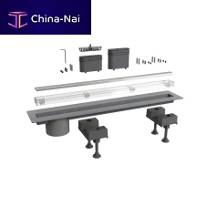 Stainless steel linear shower drain 6825MX60SABS