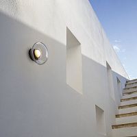 Contemporary wall light AGUAgardenanodized aluminumglass