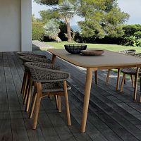 Contemporary garden chair MOONoutdoorteakrope