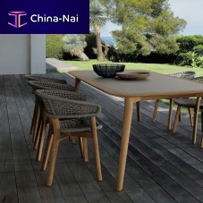 Contemporary garden chair MOONoutdoorteakrope