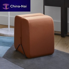 Contemporary pouf MOBIDEC fabricleatherrectangular