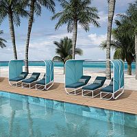 Original design sun lounger H-9828LSunbrella®aluminumgarden