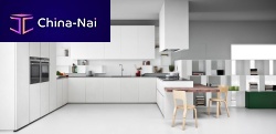 Contemporary kitchen LINE Kwoodenhandlelesslacquered