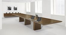 Contemporary boardroom table MESAwoodenrectangularwith storage compartment